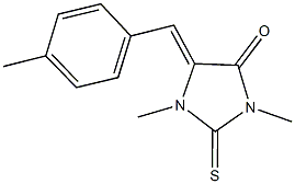 1,3-dimethyl-5-(4-methylbenzylidene)-2-thioxo-4-imidazolidinone Struktur