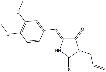 3-allyl-5-(3,4-dimethoxybenzylidene)-2-thioxo-4-imidazolidinone Struktur