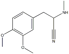 3-(3,4-dimethoxyphenyl)-2-(methylamino)propanenitrile Struktur