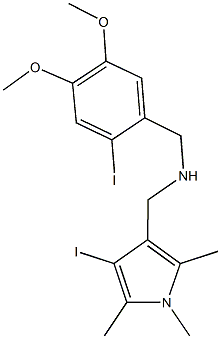 N-(2-iodo-4,5-dimethoxybenzyl)-N-[(4-iodo-1,2,5-trimethyl-1H-pyrrol-3-yl)methyl]amine Struktur