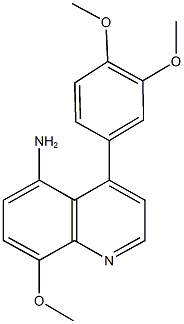 4-(3,4-dimethoxyphenyl)-8-methoxy-5-quinolinylamine Struktur