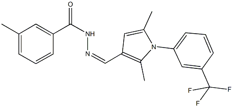 N'-({2,5-dimethyl-1-[3-(trifluoromethyl)phenyl]-1H-pyrrol-3-yl}methylene)-3-methylbenzohydrazide Struktur