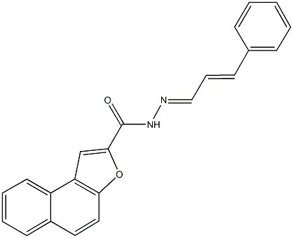 N'-(3-phenyl-2-propenylidene)naphtho[2,1-b]furan-2-carbohydrazide Struktur