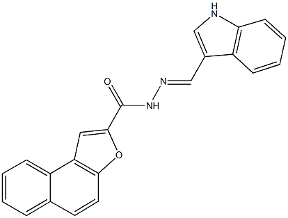 N'-(1H-indol-3-ylmethylene)naphtho[2,1-b]furan-2-carbohydrazide Struktur