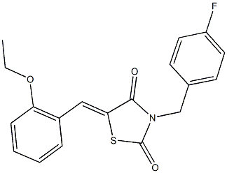 5-(2-ethoxybenzylidene)-3-(4-fluorobenzyl)-1,3-thiazolidine-2,4-dione Struktur