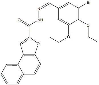 N'-(3-bromo-4,5-diethoxybenzylidene)naphtho[2,1-b]furan-2-carbohydrazide Struktur