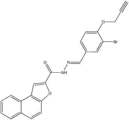 N'-[3-bromo-4-(2-propynyloxy)benzylidene]naphtho[2,1-b]furan-2-carbohydrazide Struktur