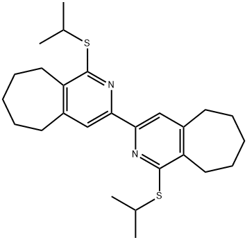 3,3'-bis{1-(isopropylsulfanyl)-6,7,8,9-tetrahydro-5H-cyclohepta[c]pyridine} Struktur