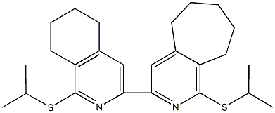 1-(isopropylsulfanyl)-3-[1-(isopropylsulfanyl)-5,6,7,8-tetrahydro-3-isoquinolinyl]-6,7,8,9-tetrahydro-5H-cyclohepta[c]pyridine Struktur