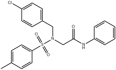 2-{(4-chlorobenzyl)[(4-methylphenyl)sulfonyl]amino}-N-phenylacetamide Struktur