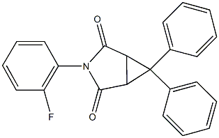 3-(2-fluorophenyl)-6,6-diphenyl-3-azabicyclo[3.1.0]hexane-2,4-dione Struktur