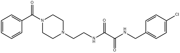 N~1~-[2-(4-benzoyl-1-piperazinyl)ethyl]-N~2~-(4-chlorobenzyl)ethanediamide Struktur