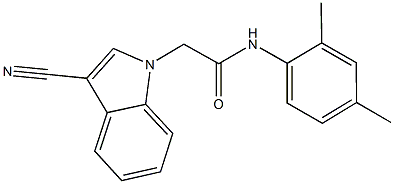 2-(3-cyano-1H-indol-1-yl)-N-(2,4-dimethylphenyl)acetamide Struktur