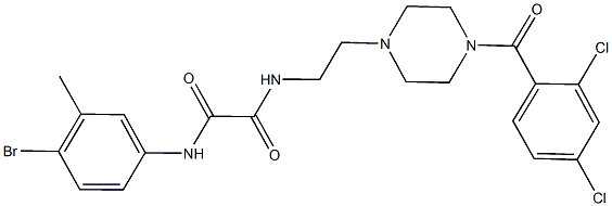 N~1~-(4-bromo-3-methylphenyl)-N~2~-{2-[4-(2,4-dichlorobenzoyl)-1-piperazinyl]ethyl}ethanediamide Struktur