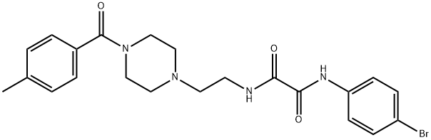 N~1~-(4-bromophenyl)-N~2~-{2-[4-(4-methylbenzoyl)-1-piperazinyl]ethyl}ethanediamide Struktur