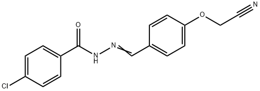 4-chloro-N'-[4-(cyanomethoxy)benzylidene]benzohydrazide Struktur