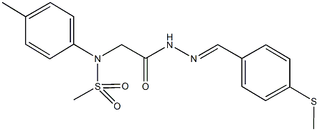 N-(4-methylphenyl)-N-(2-{2-[4-(methylsulfanyl)benzylidene]hydrazino}-2-oxoethyl)methanesulfonamide Struktur