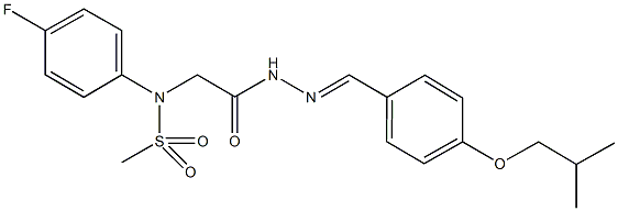 N-(4-fluorophenyl)-N-{2-[2-(4-isobutoxybenzylidene)hydrazino]-2-oxoethyl}methanesulfonamide Struktur