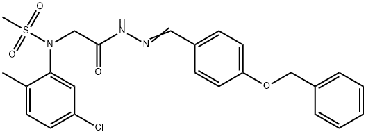 N-(2-{2-[4-(benzyloxy)benzylidene]hydrazino}-2-oxoethyl)-N-(5-chloro-2-methylphenyl)methanesulfonamide Struktur