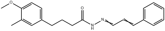 4-(4-methoxy-3-methylphenyl)-N'-(3-phenyl-2-propenylidene)butanohydrazide Struktur