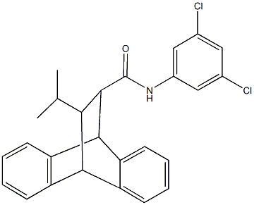 N-(3,5-dichlorophenyl)-16-isopropyltetracyclo[6.6.2.0~2,7~.0~9,14~]hexadeca-2,4,6,9,11,13-hexaene-15-carboxamide Struktur