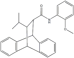 16-isopropyl-N-(2-methoxyphenyl)tetracyclo[6.6.2.0~2,7~.0~9,14~]hexadeca-2,4,6,9,11,13-hexaene-15-carboxamide Struktur