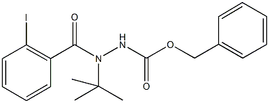 benzyl 2-tert-butyl-2-(2-iodobenzoyl)hydrazinecarboxylate Struktur