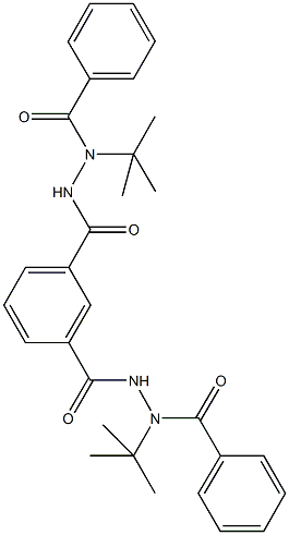 N'-{3-[(2-benzoyl-2-tert-butylhydrazino)carbonyl]benzoyl}-N-(tert-butyl)benzohydrazide Struktur