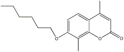 7-(hexyloxy)-4,8-dimethyl-2H-chromen-2-one Struktur