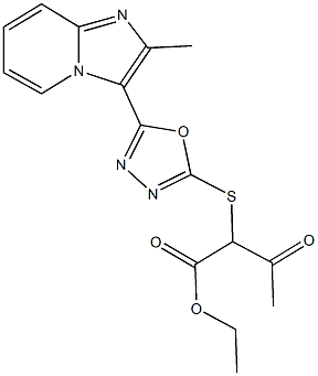 ethyl 2-{[5-(2-methylimidazo[1,2-a]pyridin-3-yl)-1,3,4-oxadiazol-2-yl]sulfanyl}-3-oxobutanoate Struktur