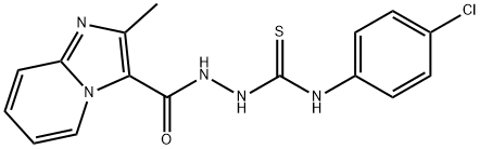 N-(4-chlorophenyl)-2-[(2-methylimidazo[1,2-a]pyridin-3-yl)carbonyl]hydrazinecarbothioamide Struktur