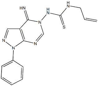 N-allyl-N'-(4-imino-1-phenyl-1,4-dihydro-5H-pyrazolo[3,4-d]pyrimidin-5-yl)thiourea Struktur