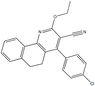 4-(4-chlorophenyl)-2-ethoxy-5,6-dihydrobenzo[h]quinoline-3-carbonitrile Struktur