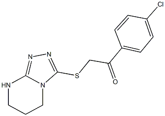 1-(4-chlorophenyl)-2-(5,6,7,8-tetrahydro[1,2,4]triazolo[4,3-a]pyrimidin-3-ylsulfanyl)ethanone Struktur