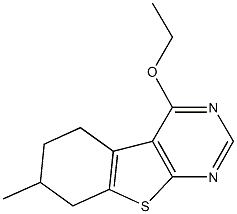 ethyl 7-methyl-5,6,7,8-tetrahydro[1]benzothieno[2,3-d]pyrimidin-4-yl ether Struktur