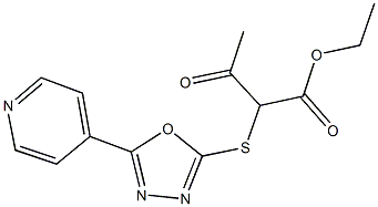 ethyl 3-oxo-2-{[5-(4-pyridinyl)-1,3,4-oxadiazol-2-yl]sulfanyl}butanoate Struktur