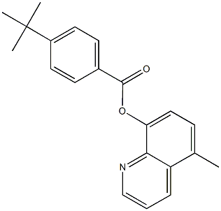 5-methyl-8-quinolinyl 4-tert-butylbenzoate Struktur