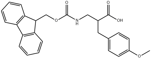 N-[(9H-fluoren-9-ylmethoxy)carbonyl]-2-(4-methoxybenzyl)-beta-alanine Struktur