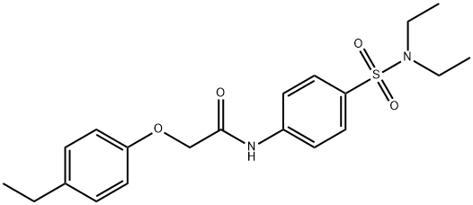 N-{4-[(diethylamino)sulfonyl]phenyl}-2-(4-ethylphenoxy)acetamide Struktur