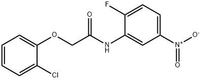 2-(2-chlorophenoxy)-N-{2-fluoro-5-nitrophenyl}acetamide Struktur