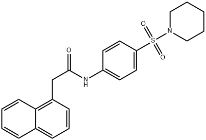 2-(1-naphthyl)-N-[4-(1-piperidinylsulfonyl)phenyl]acetamide Struktur