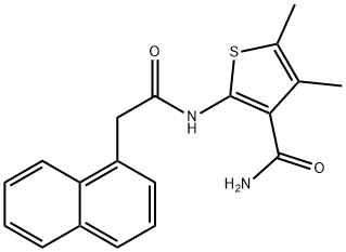 4,5-dimethyl-2-[(1-naphthylacetyl)amino]-3-thiophenecarboxamide Struktur