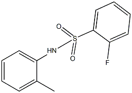 2-fluoro-N-(2-methylphenyl)benzenesulfonamide Struktur