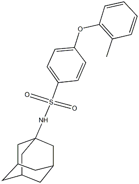 N-(1-adamantyl)-4-(2-methylphenoxy)benzenesulfonamide Struktur