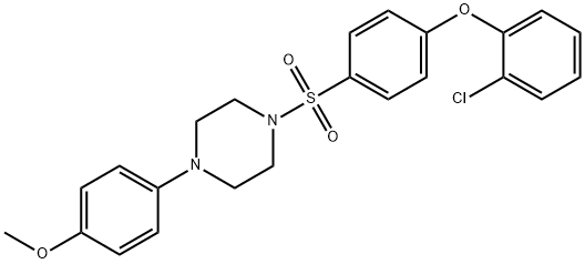 1-{[4-(2-chlorophenoxy)phenyl]sulfonyl}-4-(4-methoxyphenyl)piperazine Struktur