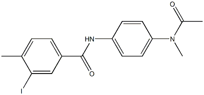 N-{4-[acetyl(methyl)amino]phenyl}-3-iodo-4-methylbenzamide Struktur