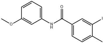 3-iodo-N-(3-methoxyphenyl)-4-methylbenzamide Struktur