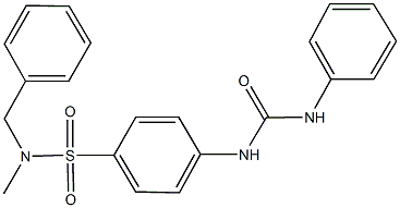 4-[(anilinocarbonyl)amino]-N-benzyl-N-methylbenzenesulfonamide Struktur