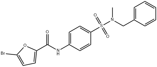 N-(4-{[benzyl(methyl)amino]sulfonyl}phenyl)-5-bromo-2-furamide Struktur