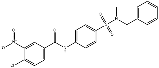 N-(4-{[benzyl(methyl)amino]sulfonyl}phenyl)-4-chloro-3-nitrobenzamide Struktur